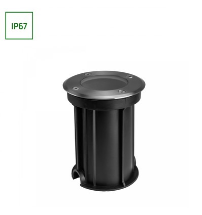 Lukka Connect GU10 250V IP67 Ø108x140 grå rundt, innfellingsspot, gjennomkoblet, uten lyskilde