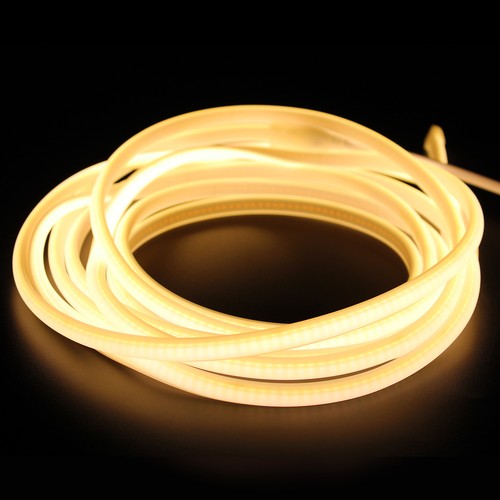 5m 11,5W/m Neon COB strip - 230V, IP67, 288 LED/m, kan klippes for hver 10cm, opptil 100m