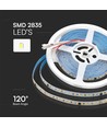 V-Tac 10W/m LED strip IC løpelys - 10m, løpelys, inkl kontroller, 120 LED pr. meter, 24V