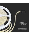 5m 10W/m COB-LED strip - 24V DC, IP67, 320 LED pr. meter, COB LED