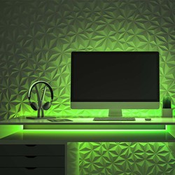 Enkeltfarget LED strip V-Tac Grønn 10W/m COB-LED strip - 5m, IP67, 320 LED per meter, 24V, COB LED