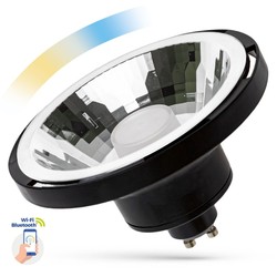 G53 AR111 LED 10W Svart Smart Home LED spot - Tuya/Smart Life, Google Home, Amazon Alexa kompatibel, GU10 AR111