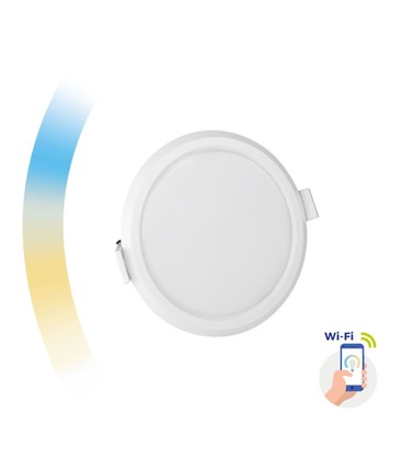 12W Smart Home LED panel downlight - Google Home og app, hull: Ø15,5 cm, Mål: Ø16,2 cm, 230V