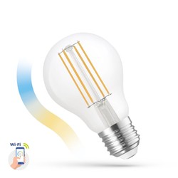 E27 vanlig LED 5W Smart Home LED pære - Tuya/Smart Life, virker med Google Home, Alexa og smartphones, A60, E27