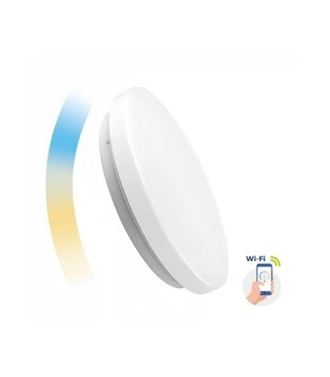 36W Smart Home rund LED taklampe - Tuya/Smart Life, virker med Google Home, Alexa og smartphones, Ø48,8cm, 230V