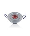 LEDlife 1W downlight med rødt lys - hull: Ø4,4 cm, Mål: Ø5,2 cm, 2,2 cm høy, dimbar, 12V/24V