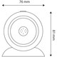 Outlet: LED batteri lykte - 1W, rund, 3xAAA, sølv, magnetisk fot