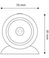 Outlet: LED batteri lykte - 1W, rund, 3xAAA, sølv, magnetisk fot