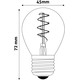 3W LED pære - Karbon filamenter, røkt glas, G45, E27, 230V