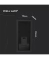 E27 Vegglampe - IP44 utendørs, sort, uten lyskilde