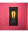 E27 Vegglampe - IP44 utendørs, sort, uten lyskilde