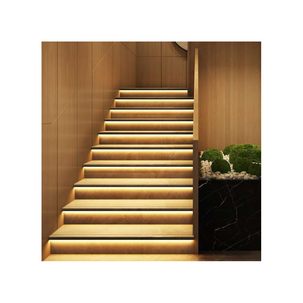 Trappe LED COB strip sett – Opp til 20 trinn, 11W per trinn, 24V, IP20, med sensor + av/på-bryter – Dimbar : Dimbar