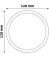 6W LED panel downlight - Hull: Ø11 cm, Mål: Ø12 cm, 230V