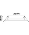 6W LED panel downlight - Hull: Ø11 cm, Mål: Ø12 cm, 230V