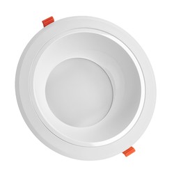 LED belysning Outlet: 25W LED spotlight - Hull: Ø21 cm, Mål: Ø23 cm, 230V, IP44 våtrom & tak overheng