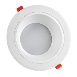 Outlet Outlet: 20W LED spotlight - Hull: Ø17 cm, Mål: Ø19 cm, 230V, IP44 våtrom & tak overheng