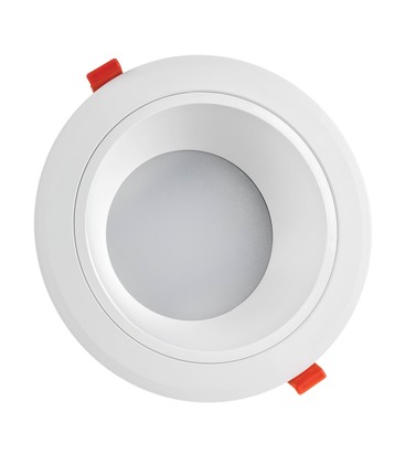 Outlet: 20W LED spotlight - Hull: Ø17 cm, Mål: Ø19 cm, 230V, IP44 våtrom & tak overheng