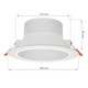 Outlet: 20W LED spotlight - Hull: Ø17 cm, Mål: Ø19 cm, 230V, IP44 våtrom & tak overheng