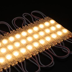LED modul 12V/24V Vanntett varm hvit LED modul - 1,1W pr hver, IP66, 12V, Perfekt for skilt og spesialløsninger