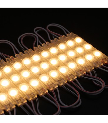 Vanntett varm hvit LED modul - 1,1W pr hver, IP66, 12V, Perfekt for skilt og spesialløsninger
