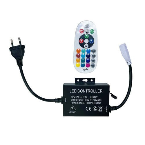 230V RGB CLIP-ON controller - Inkl. endestykke, til 230V, minnefunksjon, 100 m.