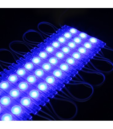 Vanntett blå LED modul - 1,1W pr hver, IP66, 12V, Perfekt for skilt og spesialløsninger