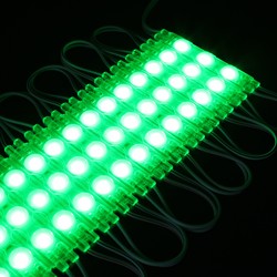 LED modul 12V/24V Vanntett grøn LED modul - 1,1W pr hver, IP66, 12V, Perfekt for skilt og spesialløsninger