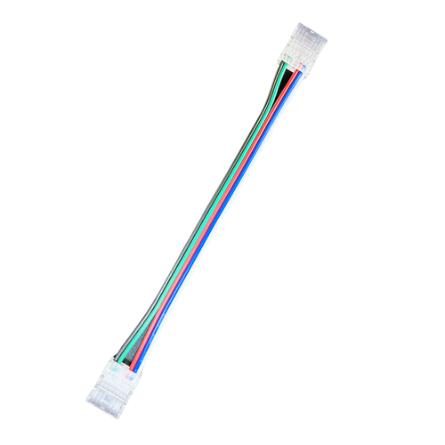 Samler med ledning til LED stripe - 10mm, RGB COB, IP20, 5V-24V