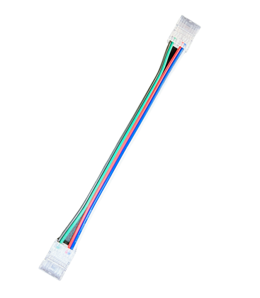 Samler med ledning til LED stripe - 10mm, RGB COB, IP20, 5V-24V