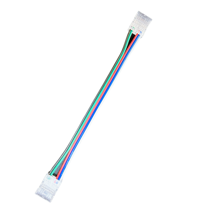 Samler med ledning til LED stripe - 10mm, RGB COB, IP20, 5V-24V