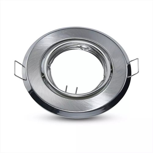 MR16 eller GU10 Downlight-sett - Uten lyskilde, børstet stål, hull: Ø7 cm, mål: Ø9,3 cm