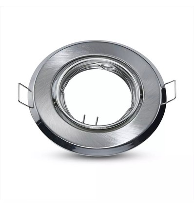 MR16 eller GU10 Downlight-sett - Uten lyskilde, børstet stål, hull: Ø7 cm, mål: Ø9,3 cm