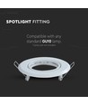 Downlight kit uten lyskilde - Høyde: Ø7 cm, Mål: Ø9,3 cm, Hvit, vælg MR16 eller GU10 fatning