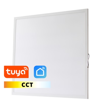 LEDlife 60x60 Wifi CCT Smart Home LED panel - 36W, Tuya/Smart Life, hvit kant