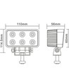 18W LED arbeidslys - Bil, lastebil, traktor, trailer, utrykningskjøretøyer, kald hvit, 12V / 24V