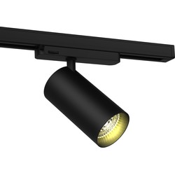 3-Faset LEDlife 20W svart skinnespot, Philips LED - 100 lm/W, RA 90, 3-faset