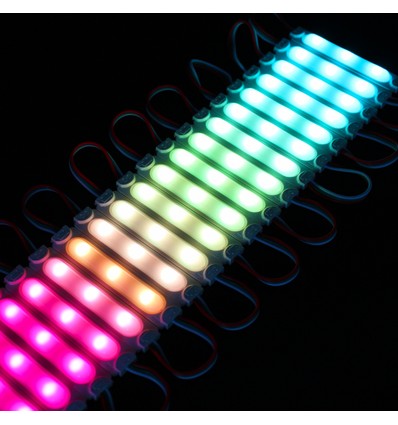 20 stk 2W vanntette RGBIC LED-moduler - 12V DC, IP65, perfekt for skilt og spesialløsninger