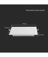 12W 17cm x 17cm LED innfellingspanel - Hull: 15,5cm x 15,5cm, Mål: 17cm x 17cm