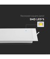 V-Tac 12W LED panel downlight - Hull: 15,5cm x 15,5cm, Mål: 17cm x 17cm, 230V