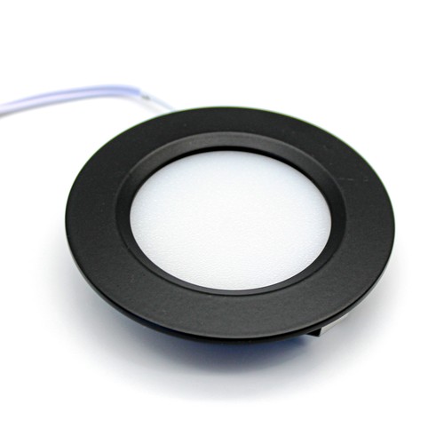 2,7W Ø6,8cm Reco68 møbelspot innfelling RA92 - 12V DC, Hull: Ø5,5 cm, Mål: Ø6,8 cm, Sort