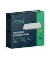 V-Tac 3W LED panel downlight - Hull: 8cm x 8cm, Mål: 9cm x 9cm, 230V