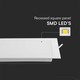 V-Tac 3W LED panel downlight - Hull: 8cm x 8cm, Mål: 9cm x 9cm, 230V