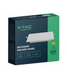 V-Tac 6W LED panel downlight - Hull: 11cm x 11cm, Mål: 12cm x 12cm, 230V