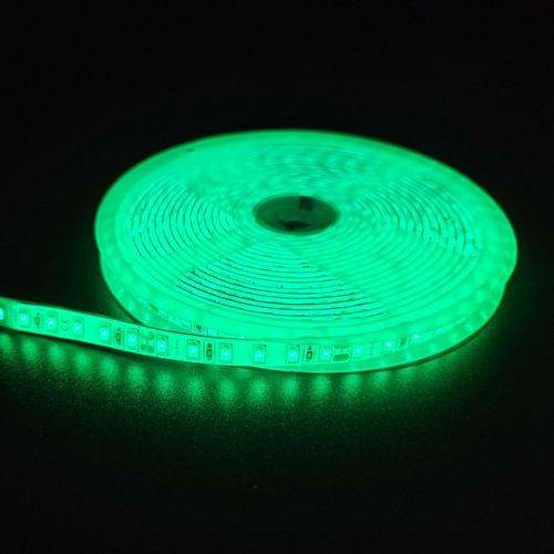 5m 10W/m Grønn LED-strip - 24V DC, IP65, 120 LED pr. meter