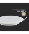 V-Tac 24W LED panel downlight - Hull: Ø28 cm, Mål: Ø29,6 cm, 230V