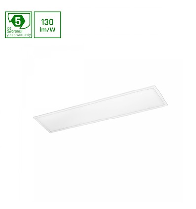 30x120 LED panel, 40W - 130lm/W, Philips driver, 5 års garanti, 3000K, hvit kant