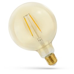  5,5W Smart Home LED globepære - Tuya/Smart Life, Google Home, Amazon Alexa kompatibel, Karbon filamenter, 12,5 cm, E27