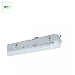 Industri Limea LED-rør G13 - uten lyskilde, vanntett, 1x60, 250V, IP65, 710x75x90 mm, grå, H