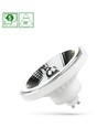 10W GU10 AR111 LED-spot - hvit, 20° spredning, 5 års garanti