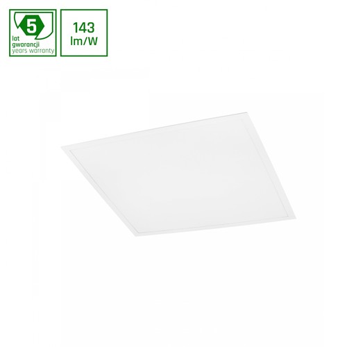 ALGINE Panel 30W - Bakbelyst, Nøytral Hvit, 230V, 120°, IP20, 600x600x28, Hvit